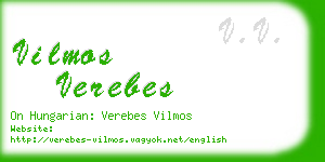 vilmos verebes business card